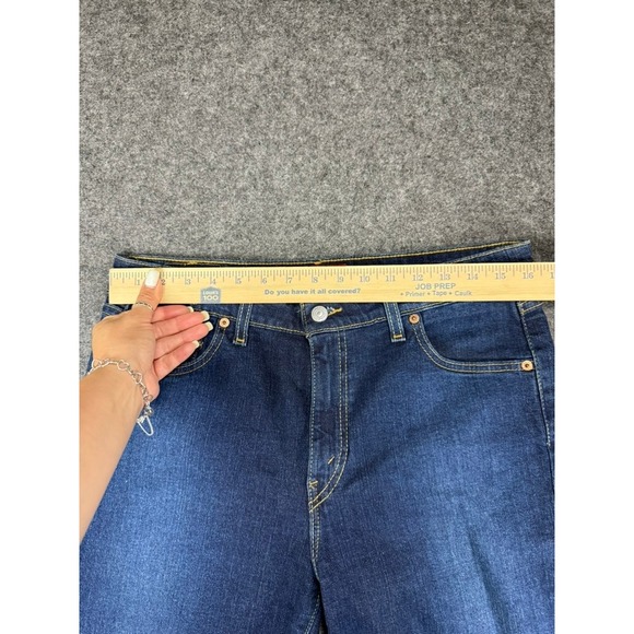 VTG Levi's 519 Low Flare Women's Jeans Size 13 Jr M Dark Wash Denim Stretch Y2K - Picture 7 of 7